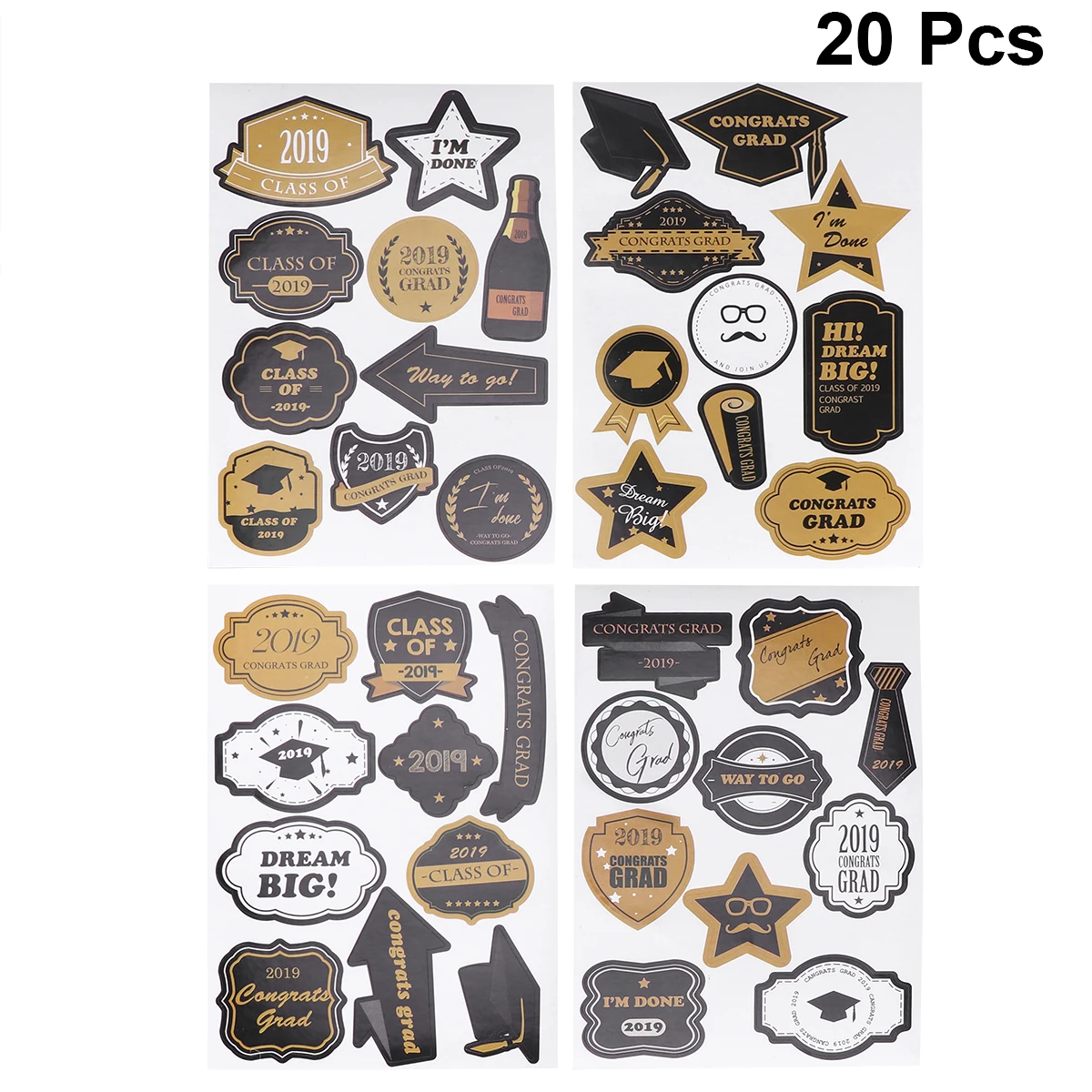 

200Pcs 2019 Graduation Temporary Stickers Waterproof Non-Toxic Tattoo Sticker For Student Graduation Party Supplies