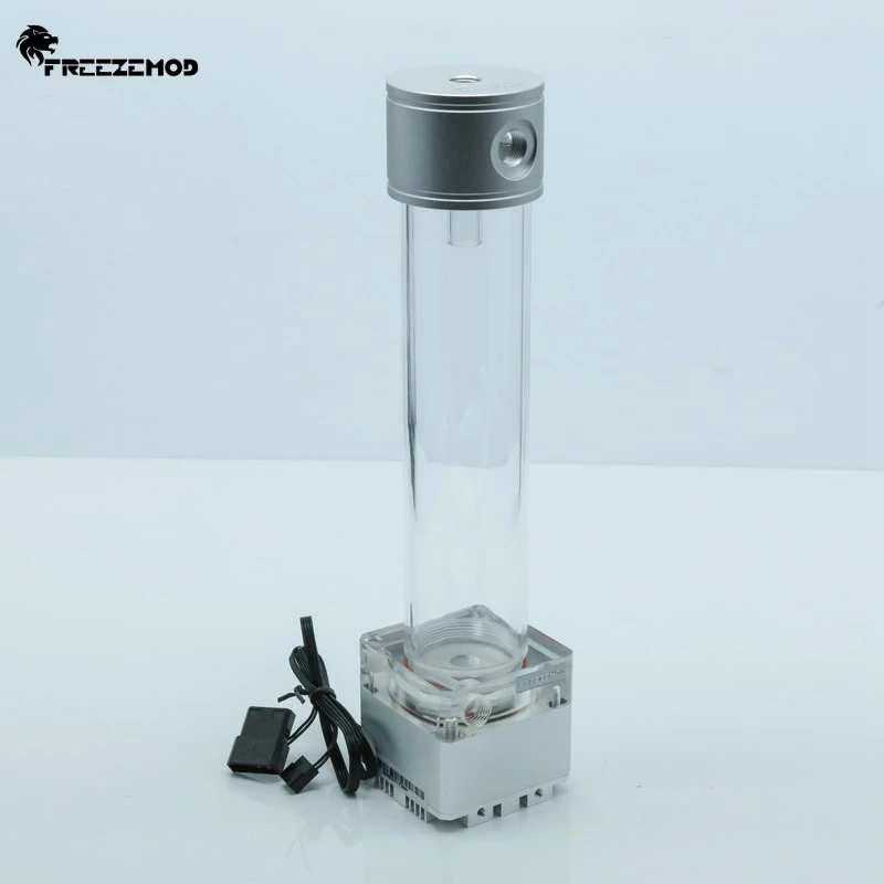 FREEZEMOD 290 мм/340 мм насос водяного охладителя+ бак для воды алюминиевая крышка RGB управление или синхронизация AURA. PUB-FS6MA-29/PUB-FS6MA-34