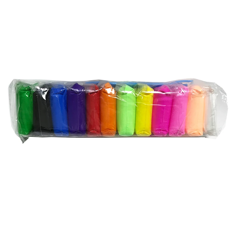 Light Clay Air Dry Polymer Plasticine Modelling Clay Super Light DIY Soft Creative Handgum Educational Clay Toys 12 Color/set