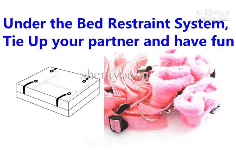 Under the Bed Restraint System Sex Slave Wrist Ankle Restriction Bondage Couple Flirting Pleasure Toys Adult Products 10pcs/ |