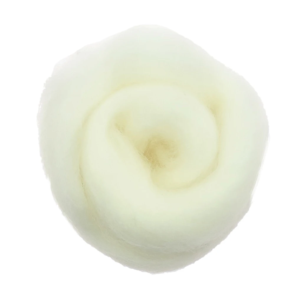 2pcs 10g Felting Wool Fibre Wool Yarn Roving for Needle Felting Hand Spinning
