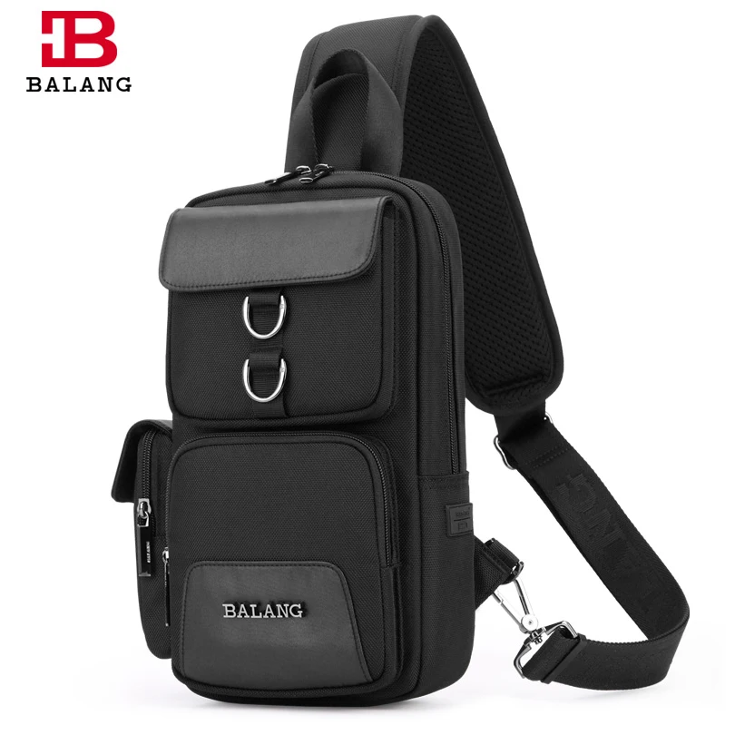 

BALANG Brand New Men Single-Strap Travel Bag for College Fashion Chest Bags Large Capacity Women Portable Black Messenger Bags