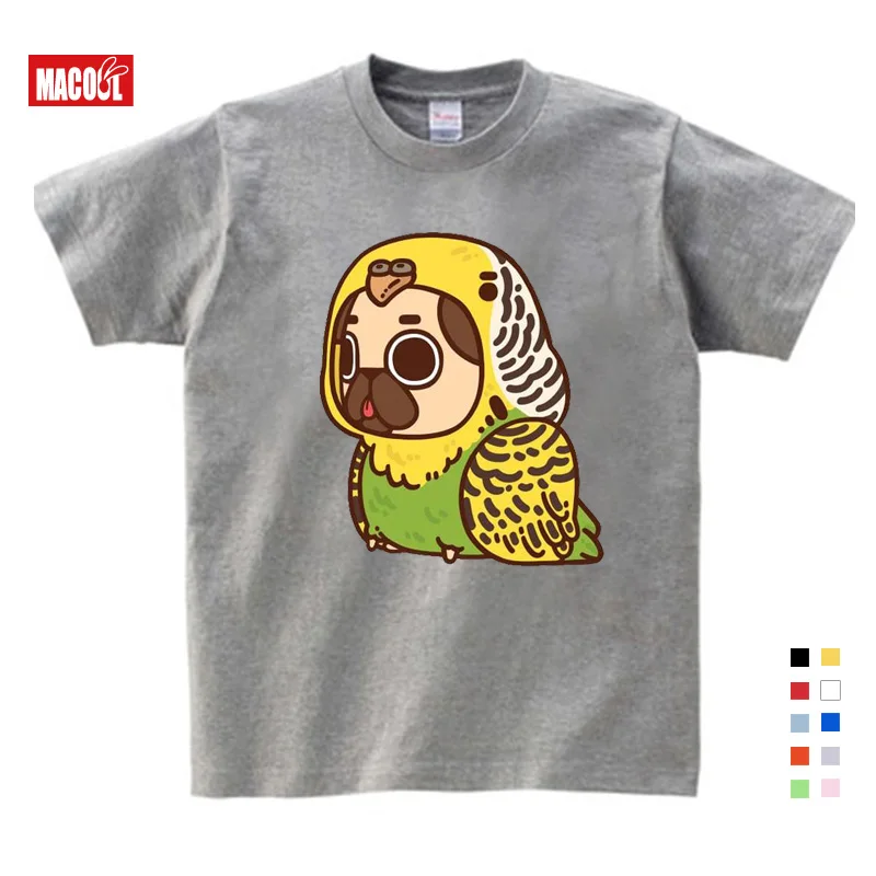 

Girls Summer Clothes Cute Dogs Disguise Themselves As Owls Cartoon T Shirt Kids 3-12 Summer Clothes Short White Cotton T-shirts