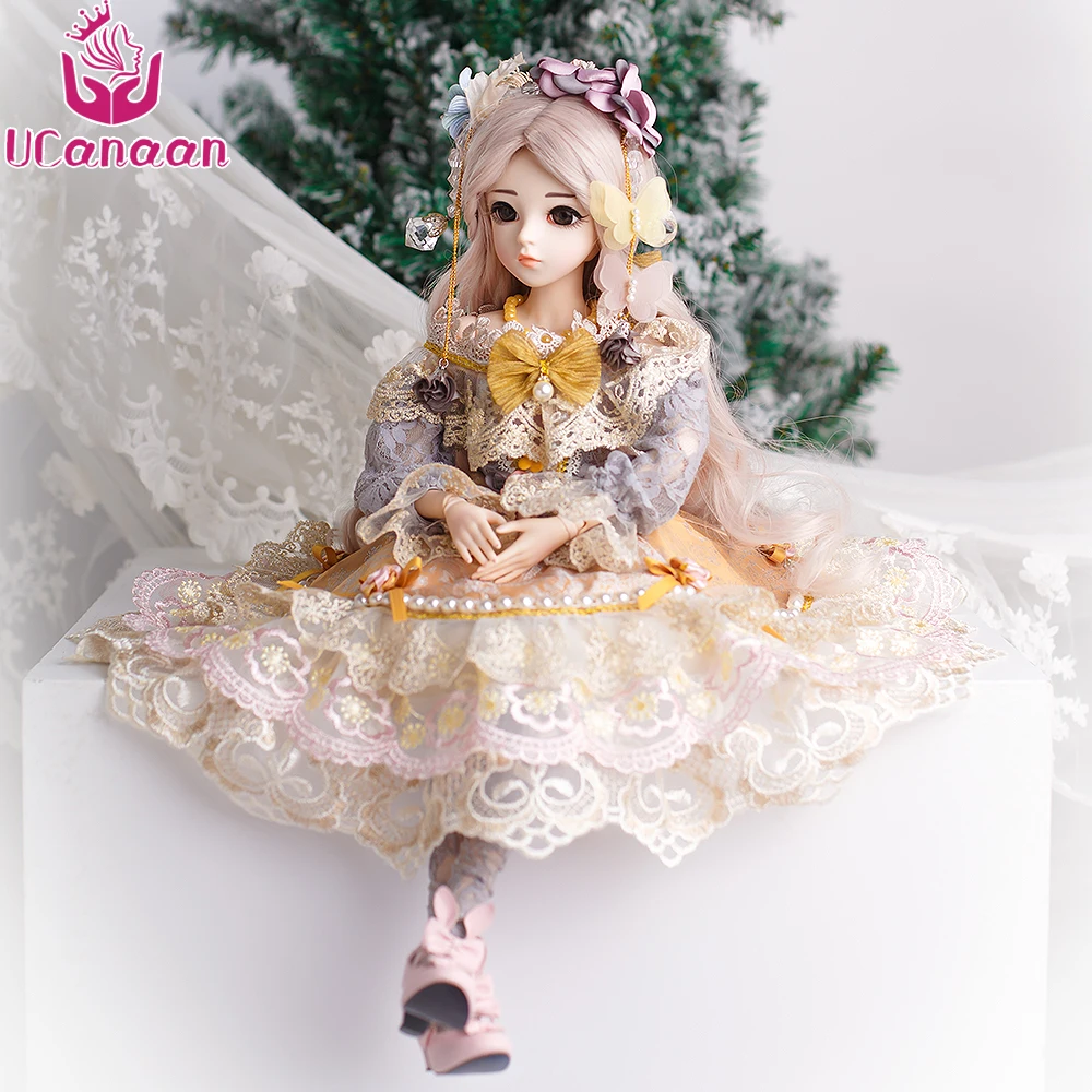 UCanaan/SD BJD 1/3 девушка куклы карие глаза с одежда парики обувь макияж 100% ручной