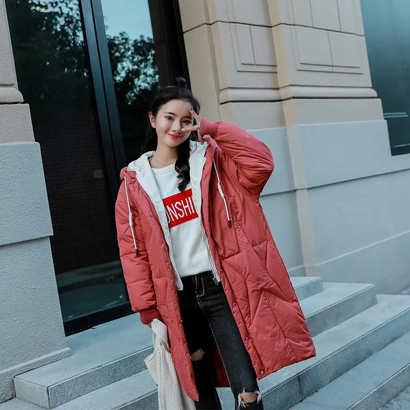 Winter Woman Coats 2019 Down Cotton Clothing Medium Long Section Winter Jacket Women Stylish Elegant Bf Bread Cotton Clothing (27)