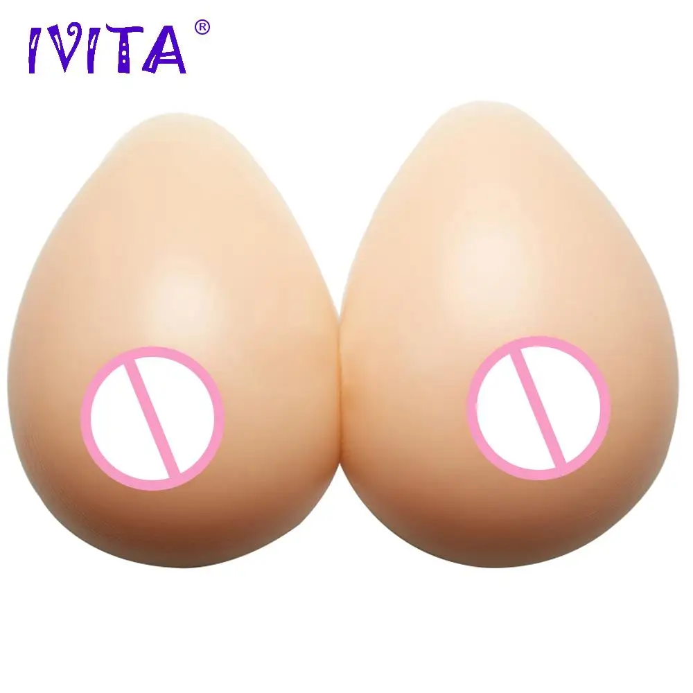 

IVITA 600g Artificial Silicone Breast Forms Prosthesis Realistic Fake Boobs For Mastectomy Transvestite Drag Queen Shemale