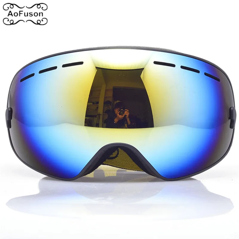 تزلج على الجليد نظارات واحدة طبقة مكافحة الضباب UV400 كبيرة كروية نظارات الرجال النساء التزلج الثلج قناع نظارات واقية من الثلج مع مربع تزلج على الجليد نظارات واحدة طبقة مكافحة الضباب UV400 كبيرة كروية نظارات الرجال النساء التزلج الثلج قناع نظارات واقية من الثلج مع مربع