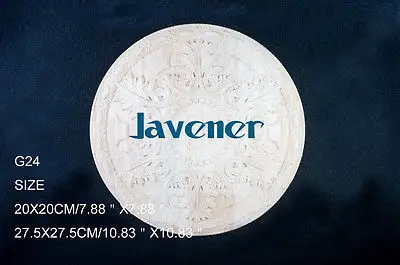 

G24 -20x20cm Wood Carved Round Onlay Applique Unpainted Frame Door Decal Working carpenter Decoration