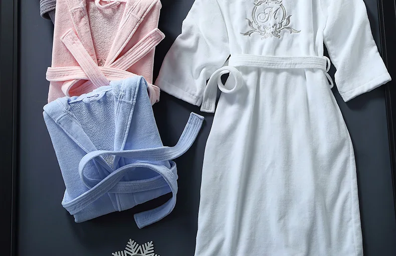 satin pajamas New Winter Five-star Hotel Bathrobes Men Women Cotton Towel Terry Bath Robes Male Thick Warm Hooded Absorbent Robes satin pajamas