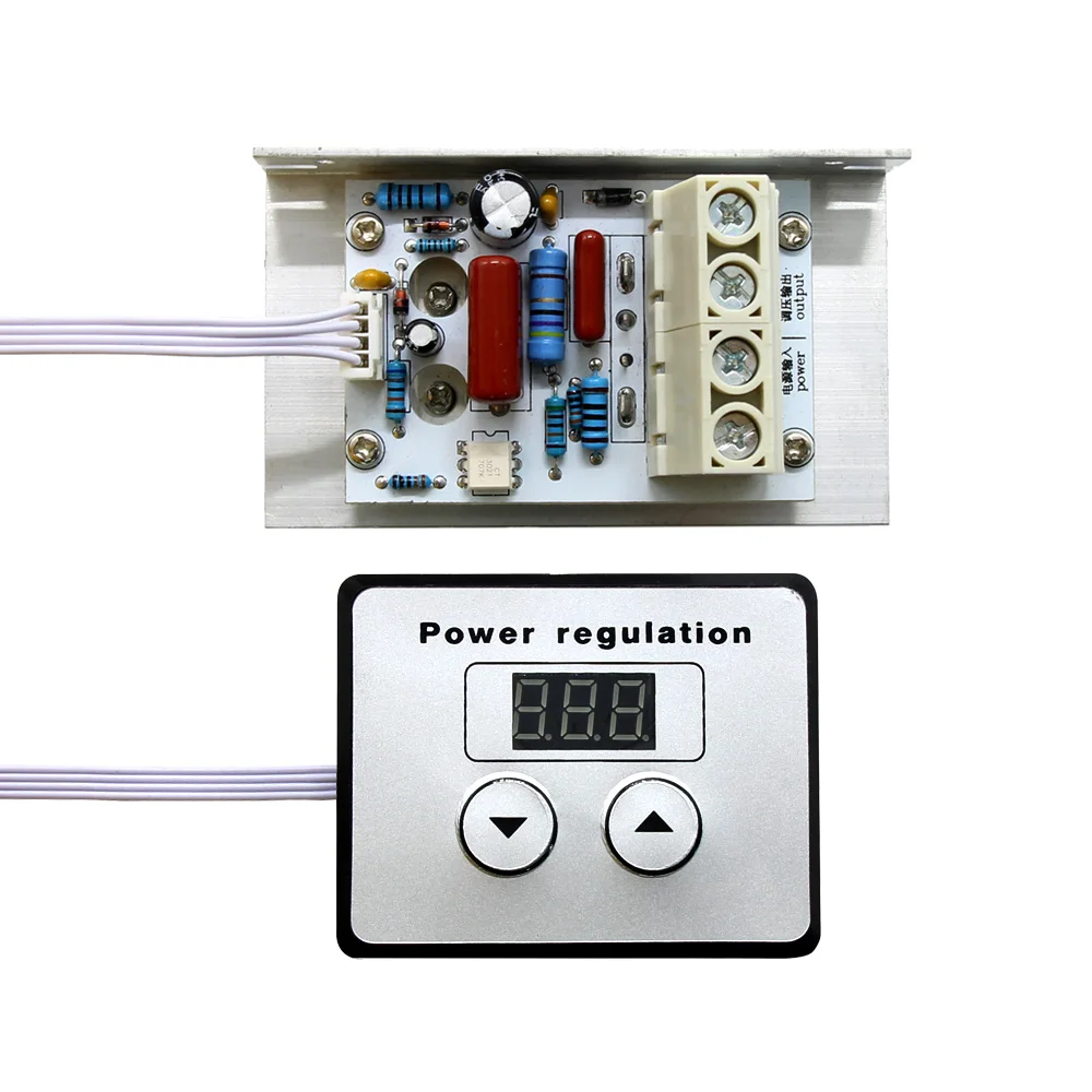 Переменный ток 220 В 10000 Вт 80A цифровой контроль SCR Электронный регулятор напряжения регулятор скорости Диммер термостат+ Цифровые Счетчики