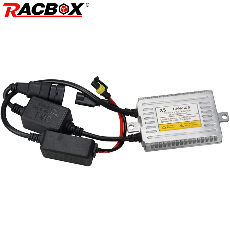 

RACBOX DLT X5 Fast Bright Slim Ballast Xenon Quick Start Digital Ballasts Can-bus Ignition Block For HID Xenon Bulb Retrofit Kit