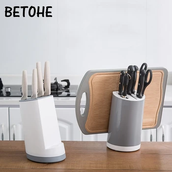 

BETOHE Multifunction Knife Holder Plastic Chopsticks Cage Draining Rack Storage Shelf Stand For Knives Kitchen Tools