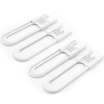 

U Shaped Baby Safety Locks Sliding Cabinet Locks Childproof Cabinet Latch For Kitchen Bathroom Storage Doors 4-Pack