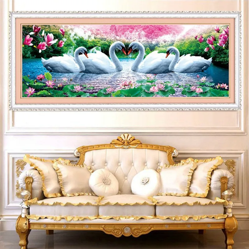 Бриллиантовая 5D картина с изображением лебедя|diamond embroidery|diy 5dpainting cross stitch |