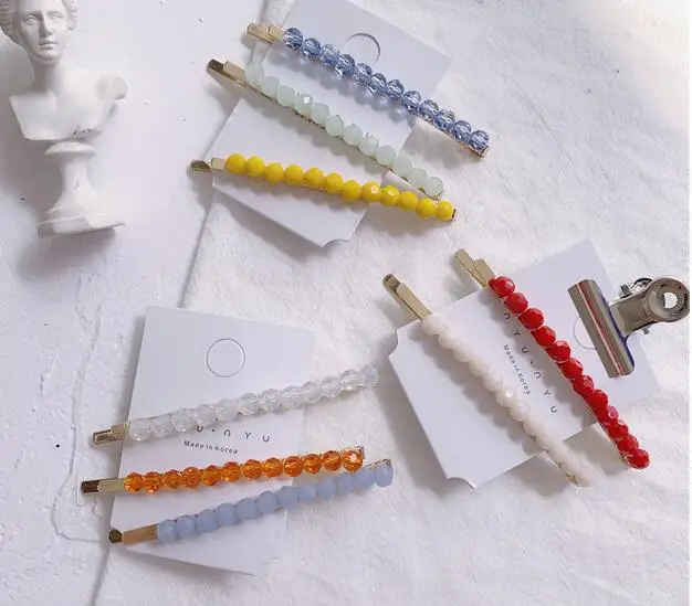 

Fashion Full Crystal Hair Pins Geometric Rectangle Girl Hollow Metal Hair Clips Women Hair Accessories Lady BB Hair Grip