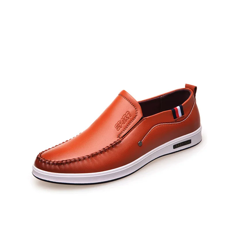 

2019 High quality spring comfortable and light men's casual leather shoes famous brand youth breathable sets of low shoes men