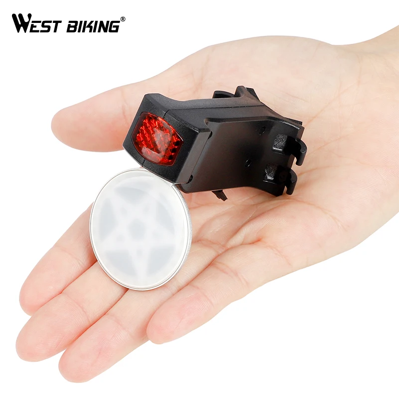 Clearance WEST BIKING USB Rechargeable Bicycle Taillight 6 Modes LED Reflective Lamp Bike Light MTB Road Bike Accessories Cycling Light 1