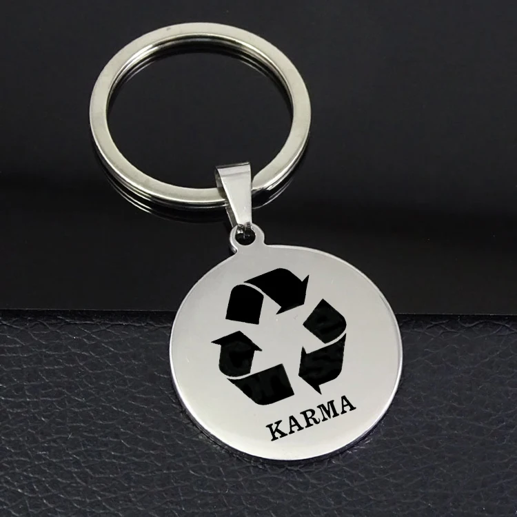 Простой модный брелок KARMA 2019 хит продаж дисковый Шарм ювелирные изделия для