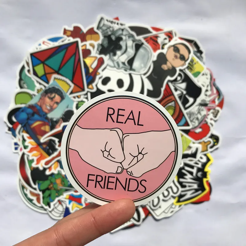 

50pcs Different Draw Case Sticker Motorcycle Sticker Suitcase Sticker Waterproof Sartoon Doodle Mobile Phone Case Sticker