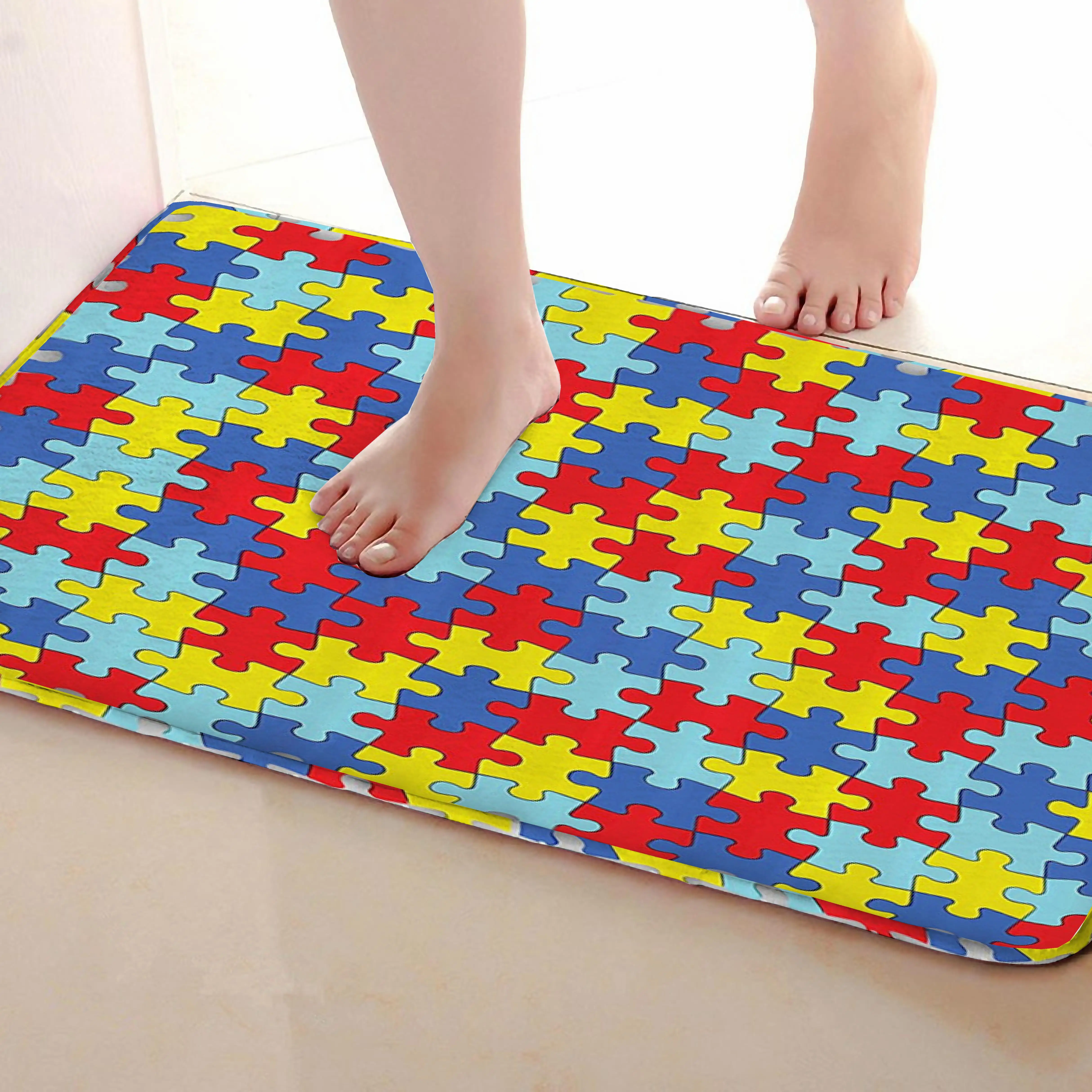 Головоломки стиль Коврики для улицы, смешной Противоскользящий коврик для ванной, коврики, дверные коврики под входную дверь