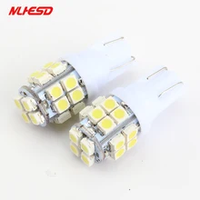 10 pcs T10 1210 20SMD 20 Led white Car Wedge Luz 20 Smd 3528 Apuramento W5W 194 168 Auto Iluminação Da Chapa de Licença Lâmpada de Leitura Lâmpada DC 12 v