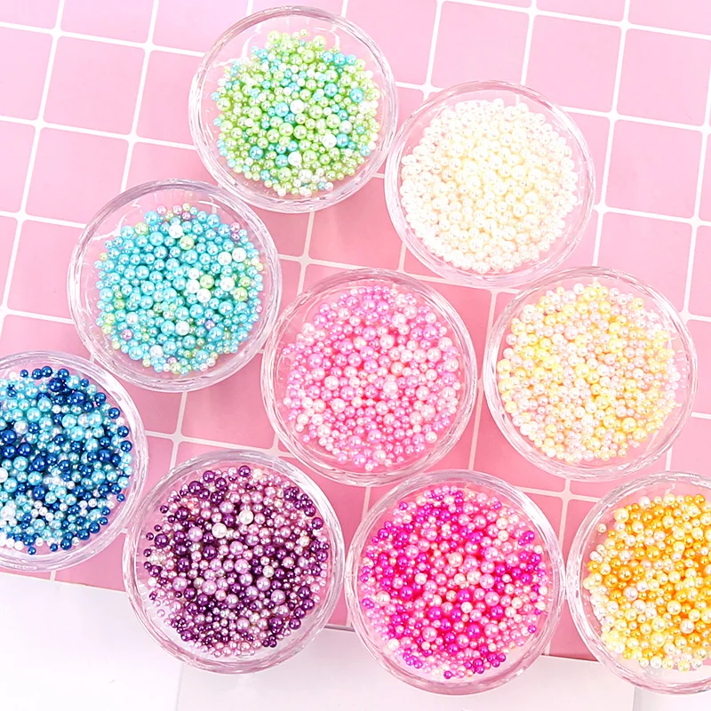 Hot Sale Mixed Color 2.5-5mm Epoxy Filling DIY Wedding Party Imitation Pearls Home Decoration About 600 pcs