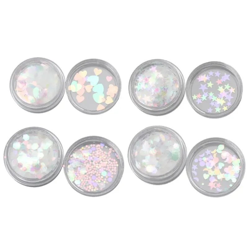 

Heart Star Shape Laser Bright Flake Sequins DIY Resin Fillings Jewelry Making Charms Pendant Finding for Jewelry Accessories