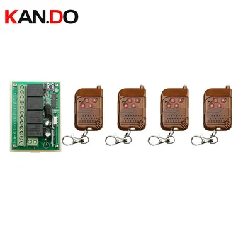 

NEW DC12V 10A 4CH Radio Controller RF Wireless Relay Remote Control Switch 315 MHZ 433 MHZ teleswitch 4 Transmitter +1 Receiver