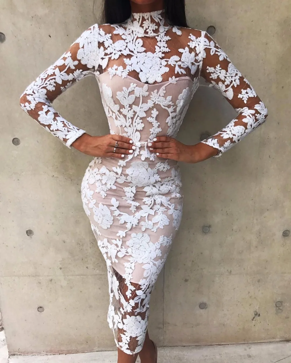 Kleid Elegant Weiß