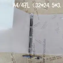 A4 отрывными листами книги с крышка из прозрачного пластика 4 отверстия стальной зажим