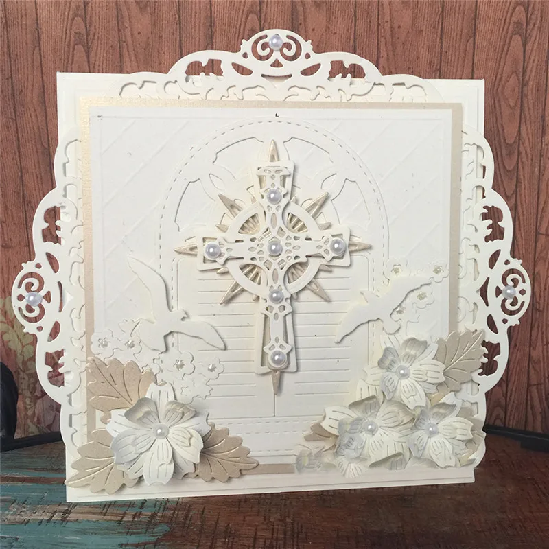 

DiyArts Cross and Cross Round Frame Metal Cutting Dies Scrapbooking Stencil Troqueles Stitch Craft Die Cut New Dies for 2019