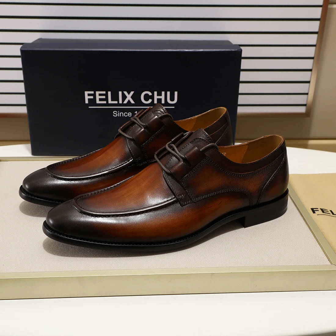 

2019 Fashion High Quality Calf Leather Derby Shoes For Men Formal Office Work Brown Green Men Shoes Breathable Size 39-46