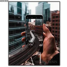 5D Diy Diamond Painting Cross Stitch Mobile Phone Photo Train Needlework Diamond Embroidery Full Round Mosaic Decoration Resin  