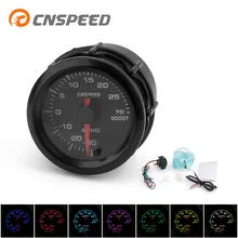 CN speed " 52 мм 7 цветов светильник автоматический турбо Boost Gauge-30~ 30Psi Высокоскоростной шаговый двигатель с датчиком автомобильный измеритель