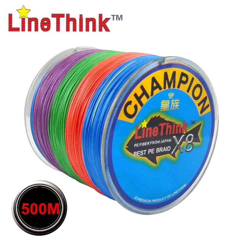 300M 500M GHAMPION LineThink Brand X8Strands Best Multifilament PE Braided Fishing Line Fishing Braid 100M Free Shipping