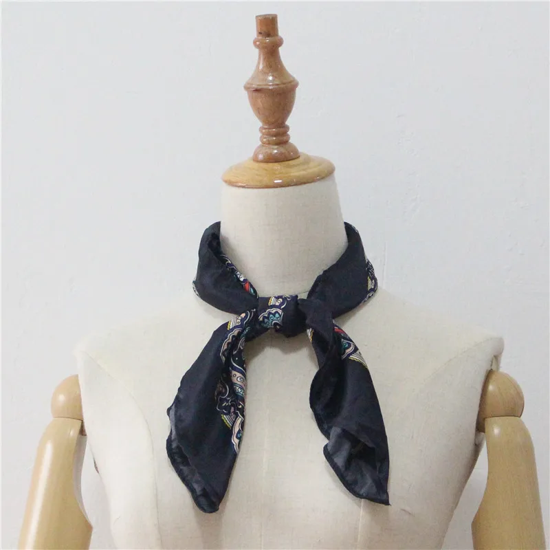 60*60 Ретро Модный шарф с принтом маленький шарф/весенний женский шарф