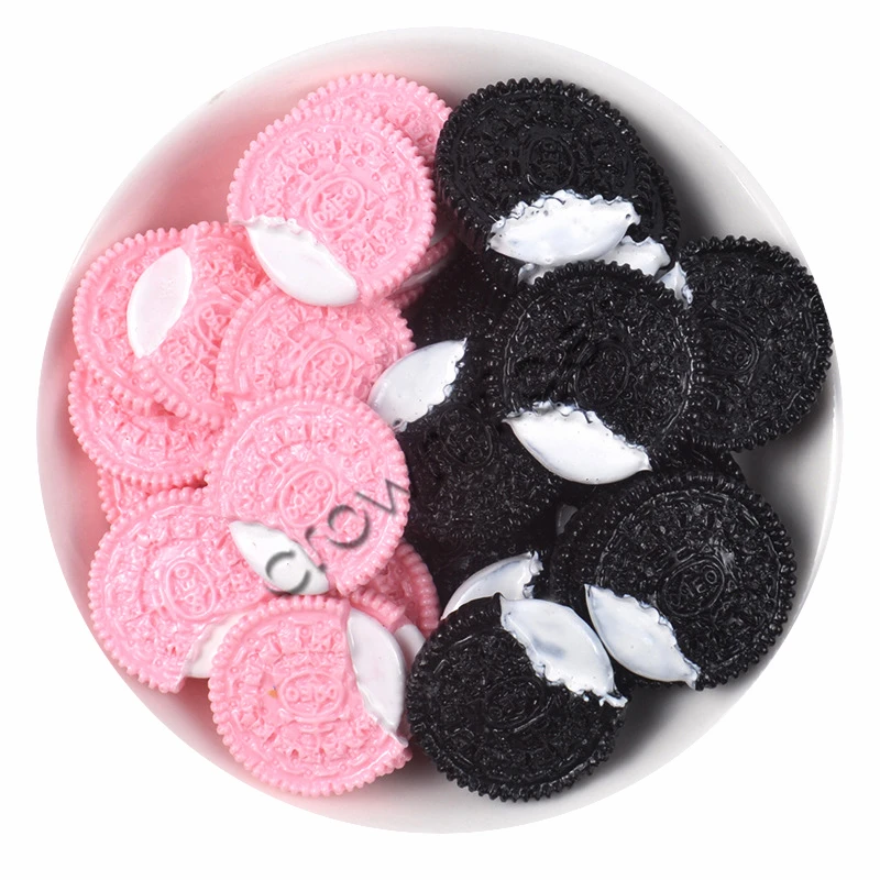 

cute10Pcs/Lot Chocolate Chip Cookies Polymer modeling clay/Slime Charms Accessories decoratin filler DIY Slime Supplies addition