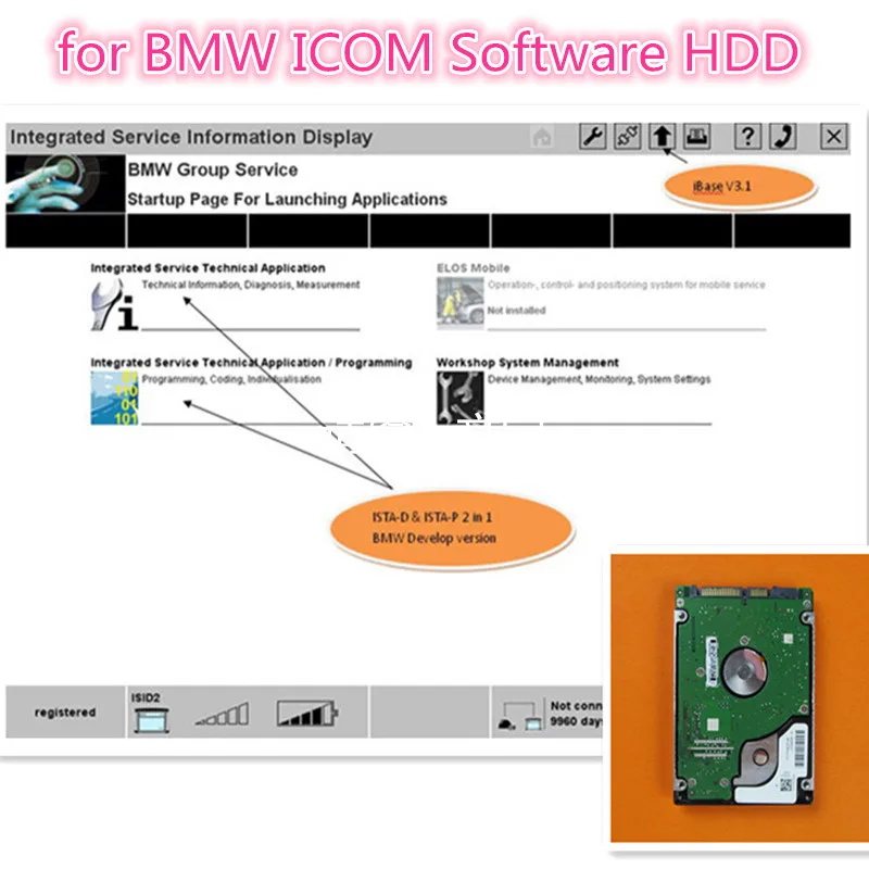 Для bmw ista d/p режим эксперта для BMW ICOM Программное обеспечение V2020.12 ( ISTA D: 4 26 P: 3 67) HDD