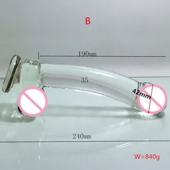 Crystal Glass Long Dildo Penis Adult Sex Toys Anal Dildo Penis Suction Dildo Sexe Toy Femme Anal Plug Glass Butt Plug Sex Toys 3