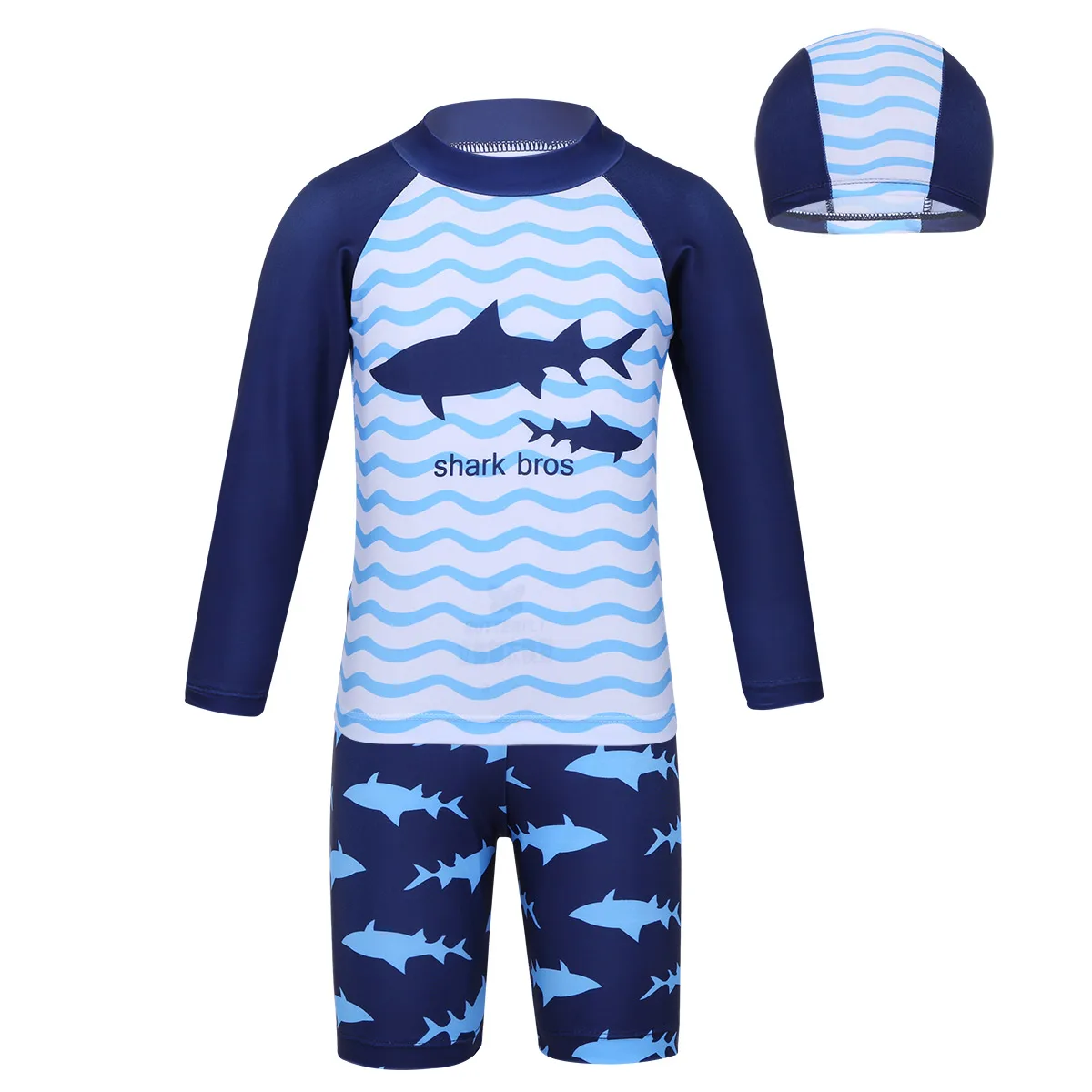 Kids Boys Shark Swimsuit Costume Swimwear Bathing Suit Rash Guard Tankini Set Kids Boys Shark Swimsuit Costume Swimwear Bathing Suit Rash Guard Tankini Set