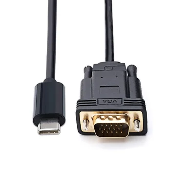 

USB 3.1 Type-C to VGA Male 1080p HDTV Monitor Cable for Macbook & Galaxy S8 S8+ Plus & XPS13 Laptop USB-C usb Type c VGA adapter
