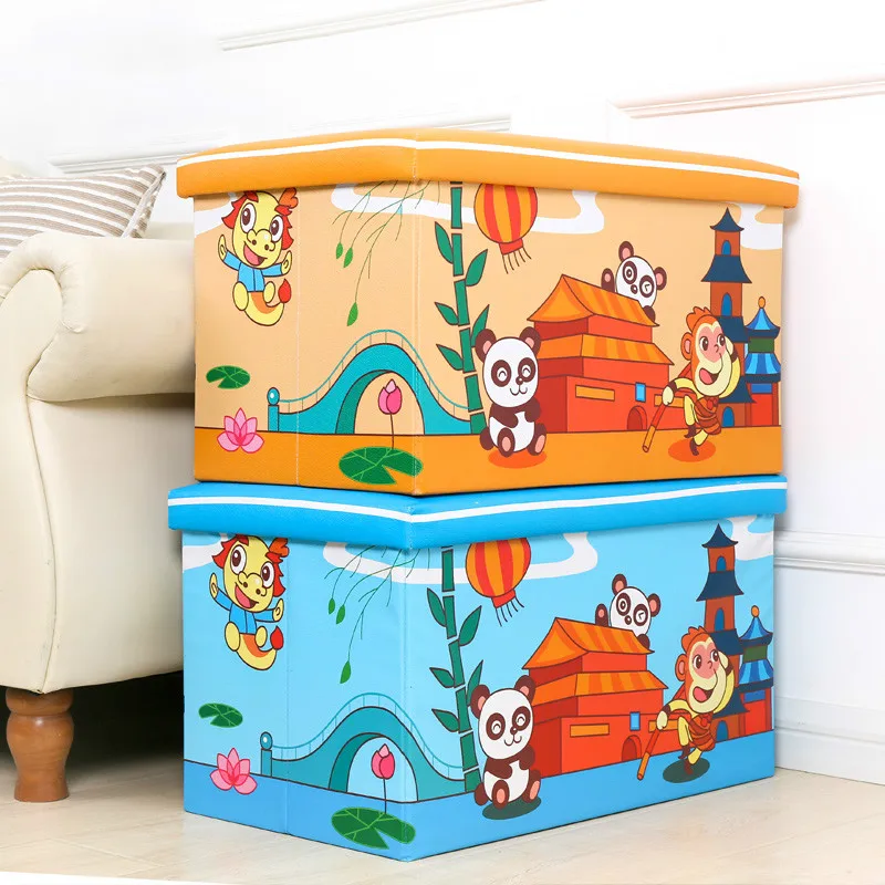 

10%Extra large storage stool storage sofa stool can sit adult stool children toy storage box home clothes storage box
