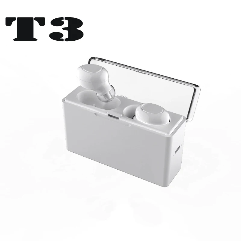 

T3 TWS True Wireless Bluetooth 5.0 Earphones Earbuds Waterproof Sports HiFi Headset with 2300mAh Charging Box