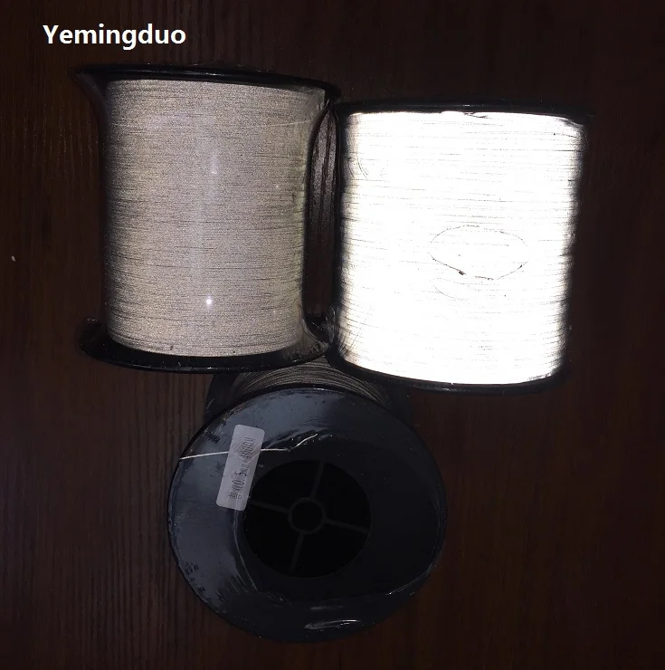 

1.5mm*2000m Reflective Thread Two-side Reflective Warning Strip Webbing Garment Accessories