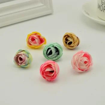 

10pcs silk roses gifts scrapbooking craft Fake flower cheap tea bud Artificial Flowers for home Wedding decoration accessories