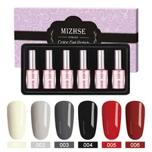 MIZHSE Soak off базовый гель верхнее покрытие гель лак для ногтей маникюрный лак длительный цветной гель для ногтей набор комплектов
