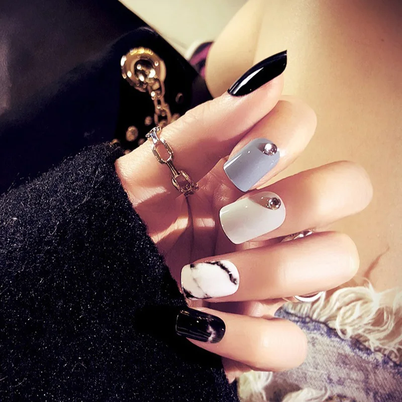 Loveforpeaches Achat Squoval Faux Ongles Moyen Longueur