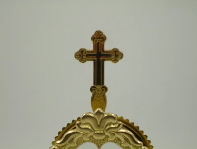 Святая коробка качество Reliquary catol продукты Monstrance Эстетическая хорошая церковь Ostensorium крест Декор Иисуса лорда ужин