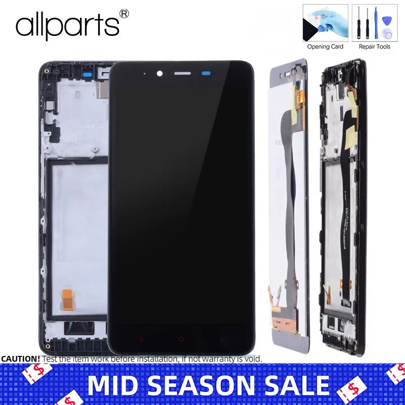 

5.5" Original Display For XIAOMI Redmi Note 2 LCD Touch Screen with Frame Replacement For Xiaomi Redmi Note 2 LCD Display