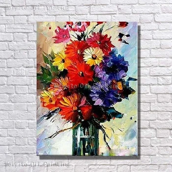 

Colorful Smell Nice Flower Oil Painting On Canvas Hand Painted Canvas Wall Art Pictures Wall Decor